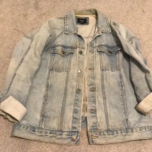 Oversized worn jean jacket